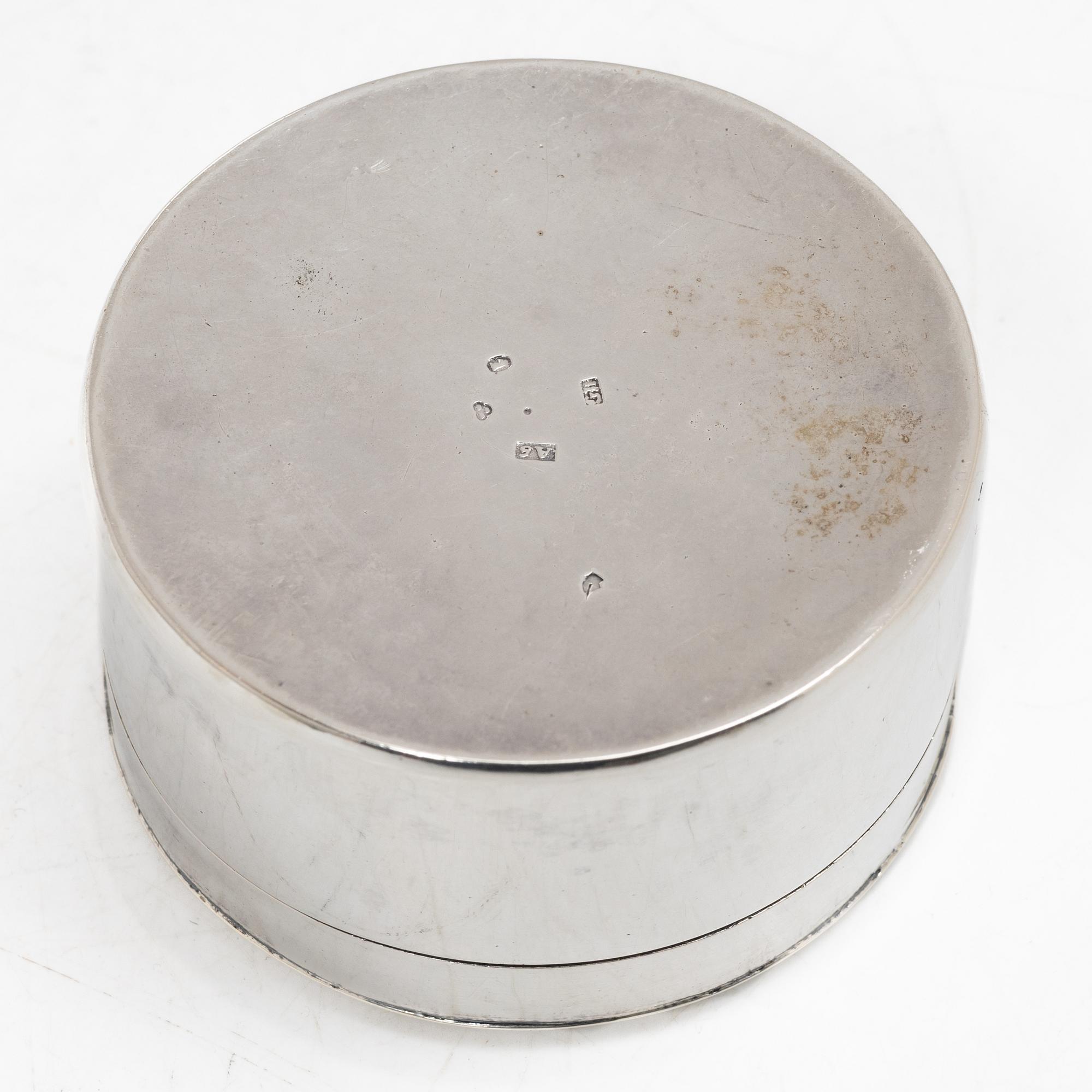 A Swedish silver box, Malmö 1855.