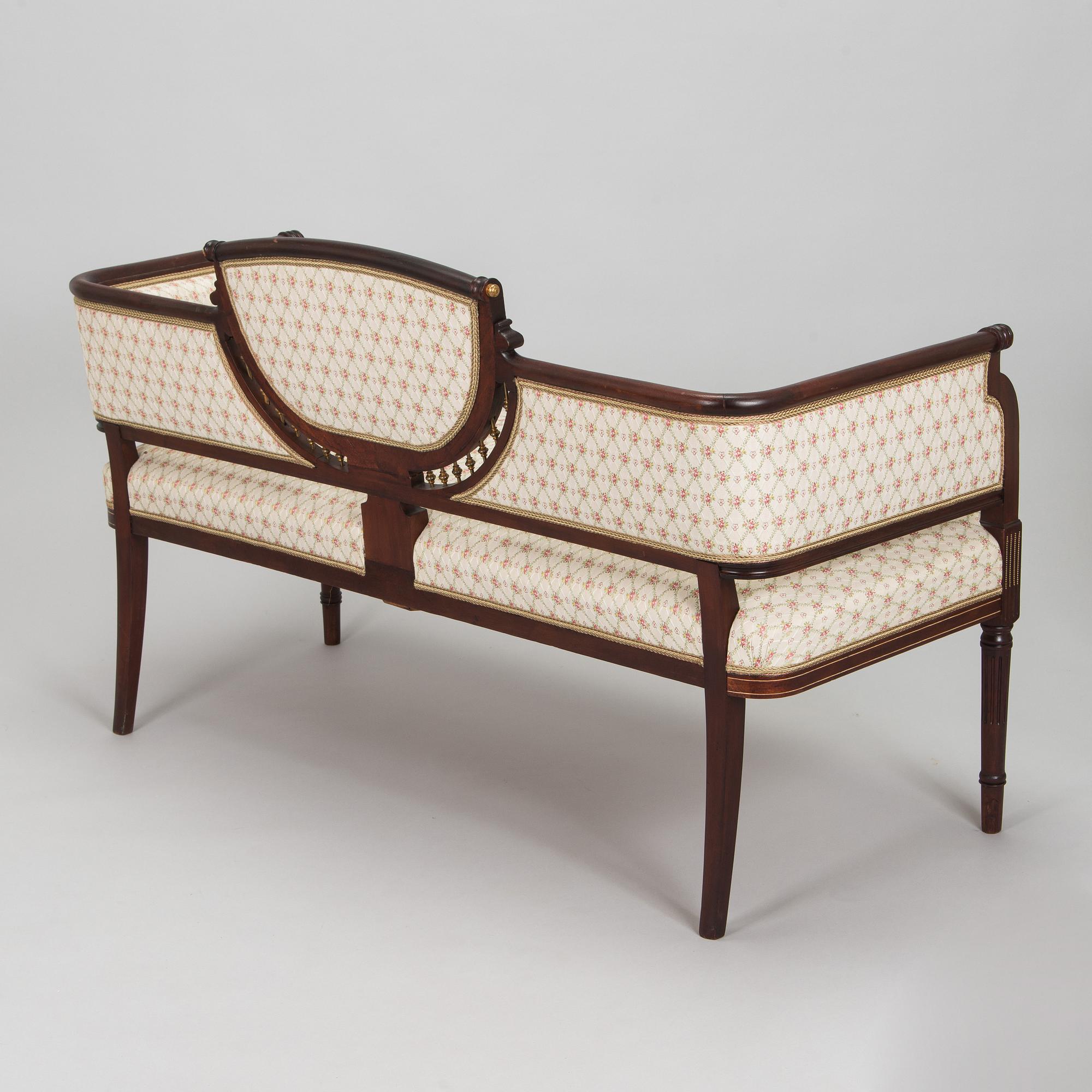 A six-piece furniture set, Nikolai Boman's, Turku, 1890s.