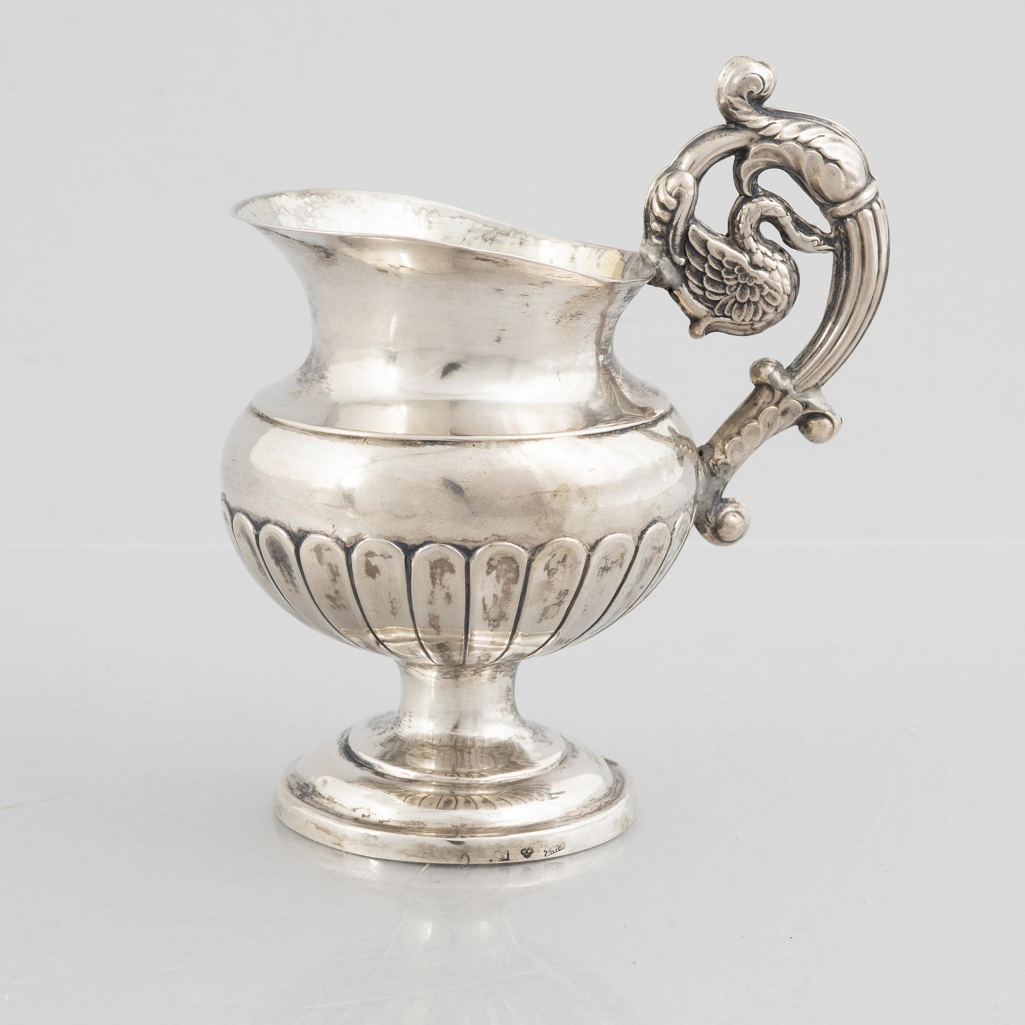 A Swedish silver Empire cream jug, mark of Carl Wilhelm Troselius, Stockholm (active 1825-1842).