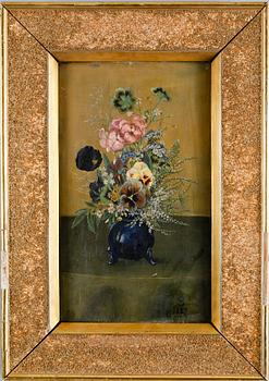 OKÄND KONSTNÄR, olja på pannå, monogramsignerad SH och daterad 1887.