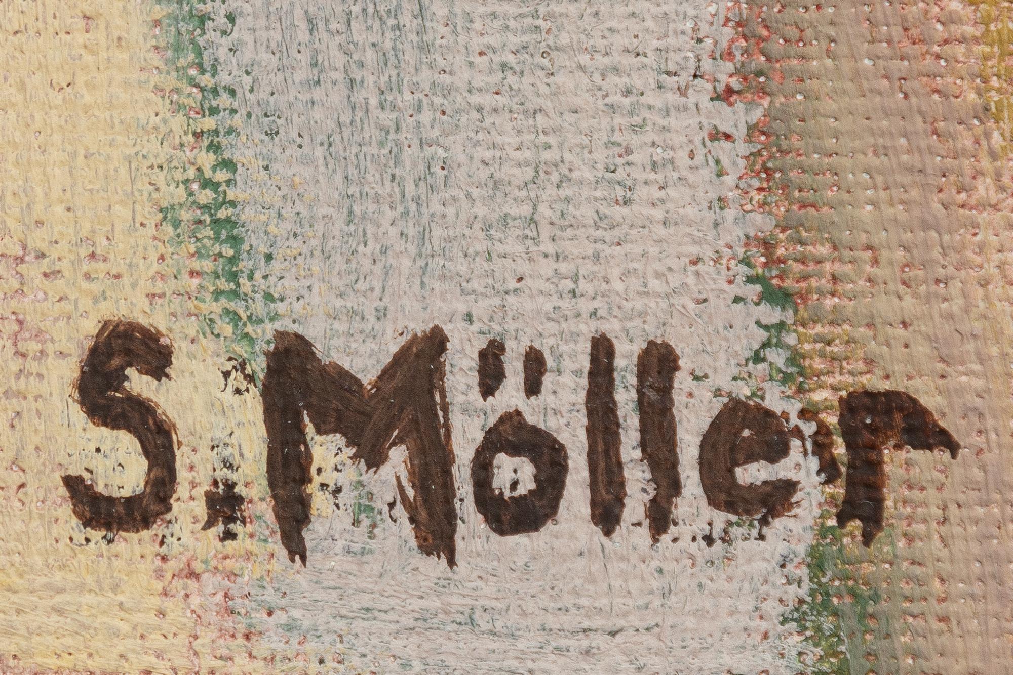 Sigurd Möller, "Fruktkorg och röd glastallrik".