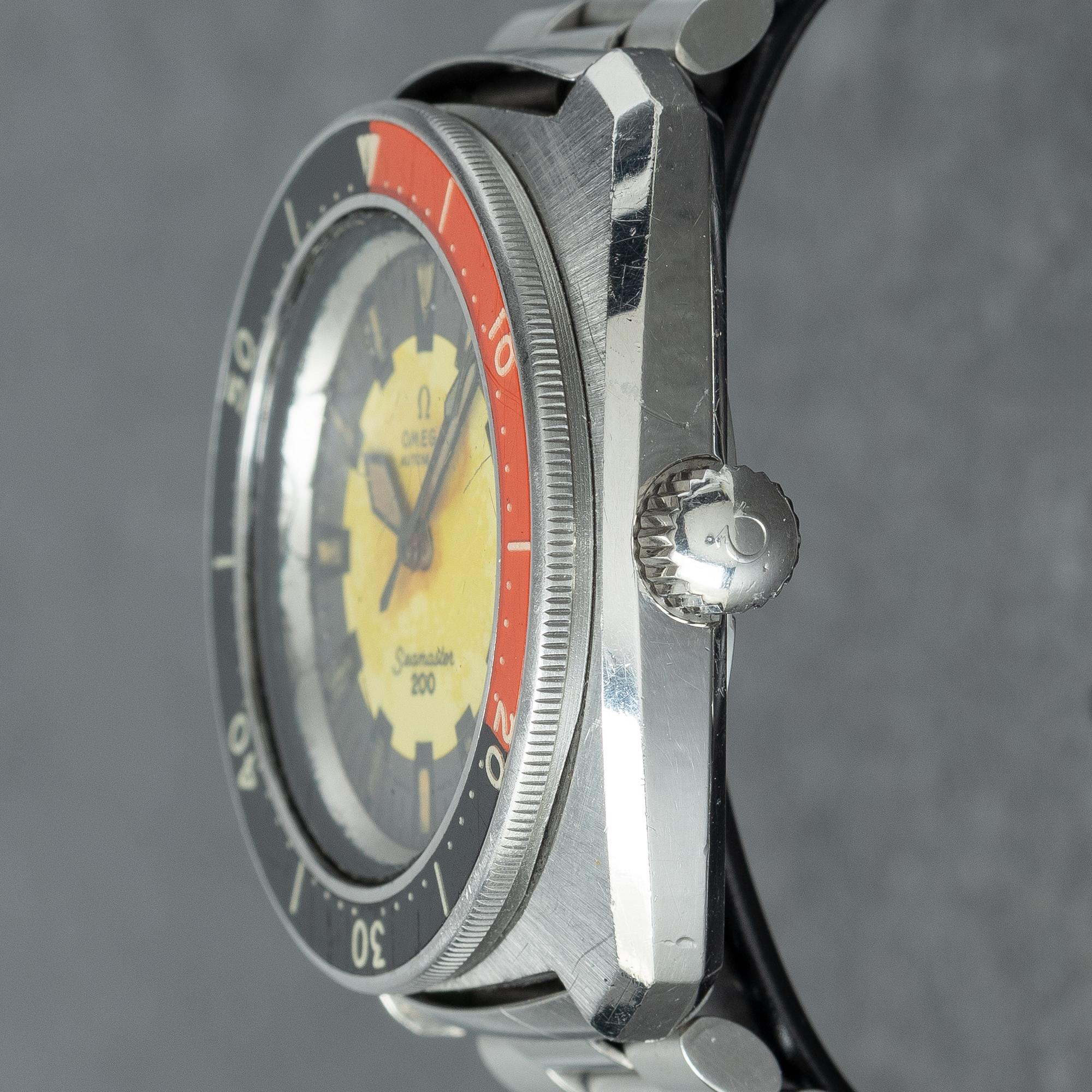 Omega, Seamaster 200, "Banana", wristwatch, 41 mm.