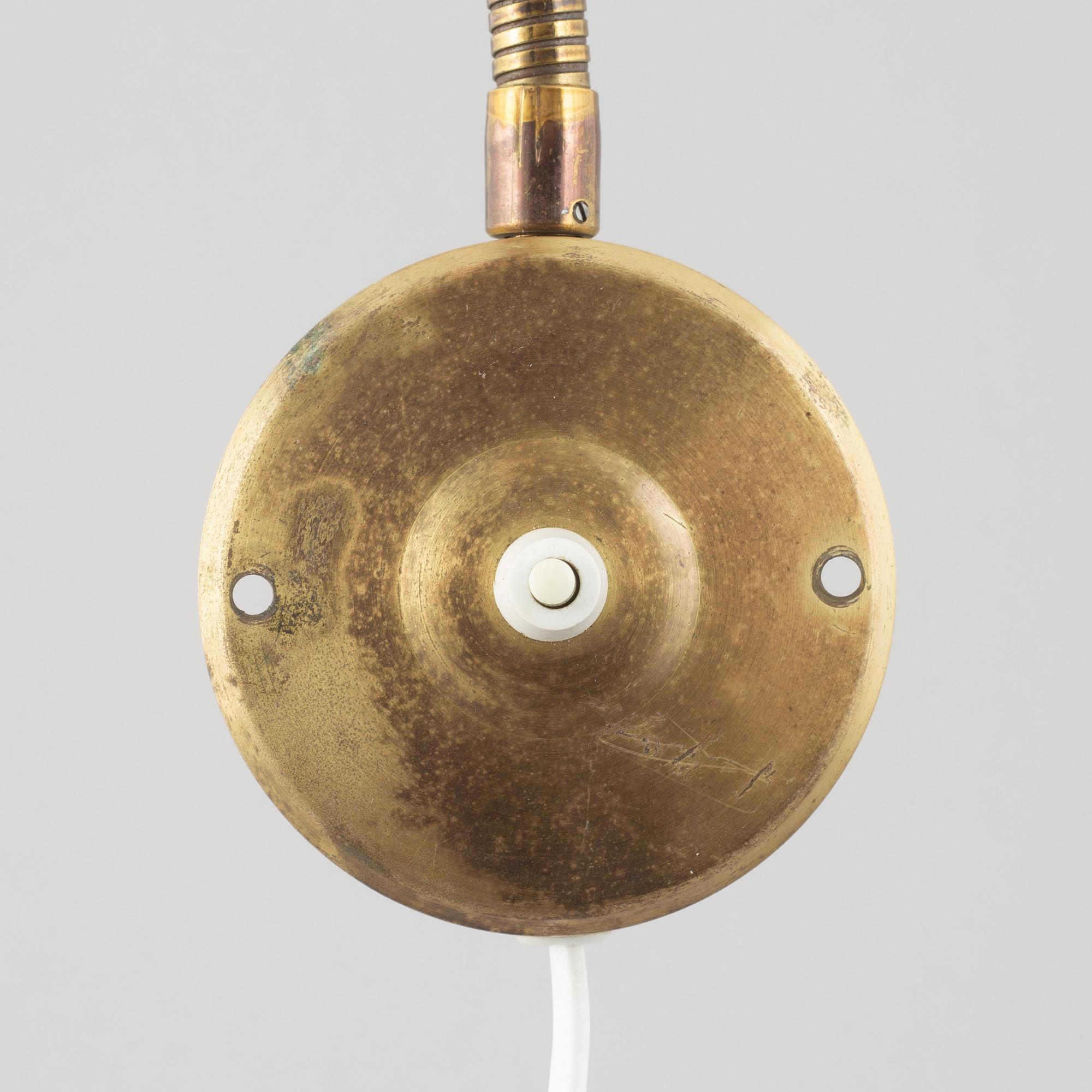 Boréns, wall lamps, 3 pcs, Borås, circa mid-20th century.