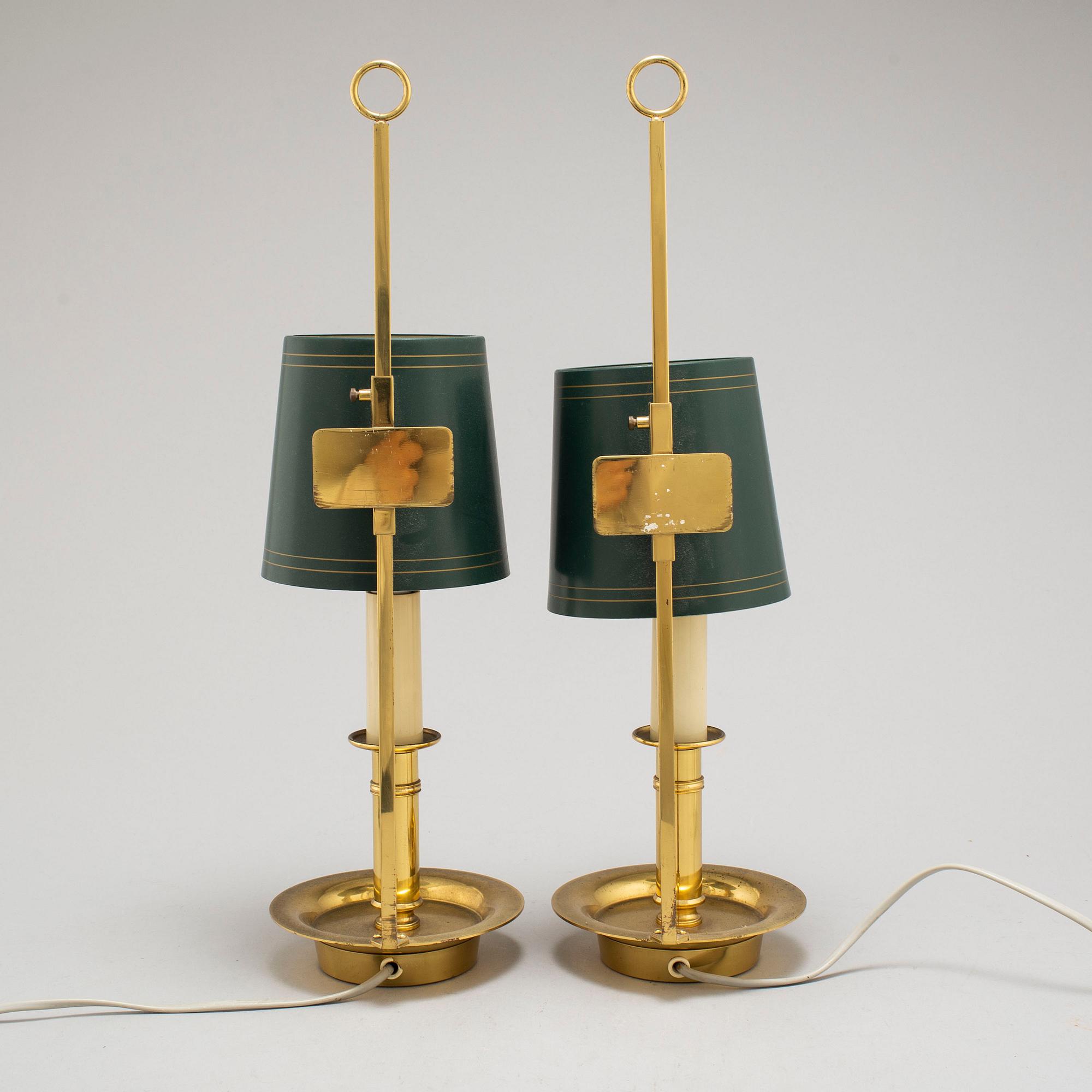 a pair of table/wall lamps from Th Valentiner, Denmark.