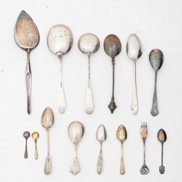 Cutlery, 28 pieces, silver, including Georg Jensen.