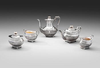 408. SERVIS, 5 delar, sterlingsilver. England. Gjord i Sheffield 1932.
