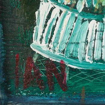 IAN RUSTH, oil on panel, signed.