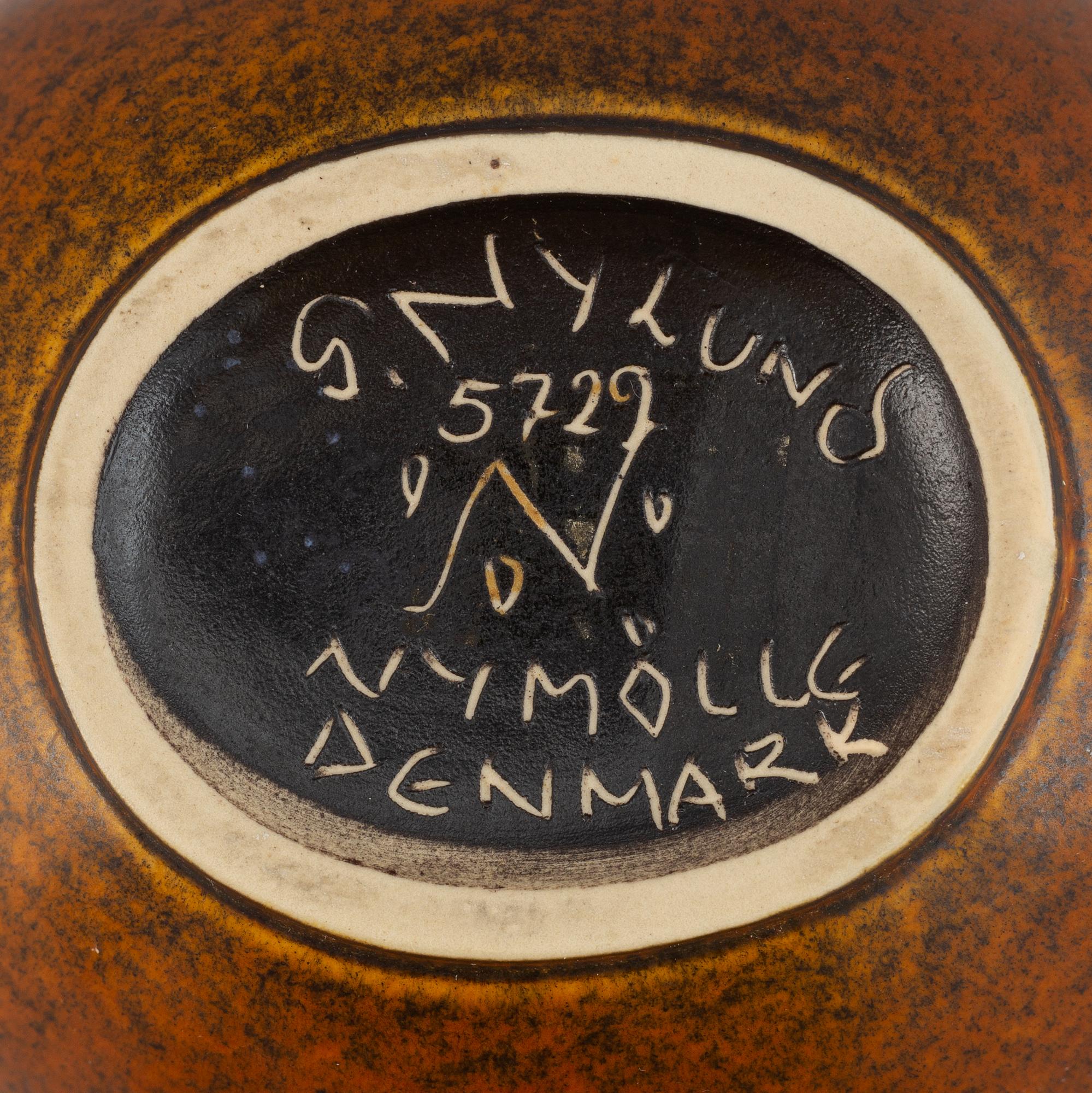 Gunnar Nylund, a stoneware vae for Nymölle, Denmark, 1950's/1960's.