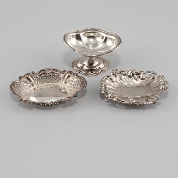 PARTI SILVER, 3 delar, 1800-tal. Vikt 154 g.