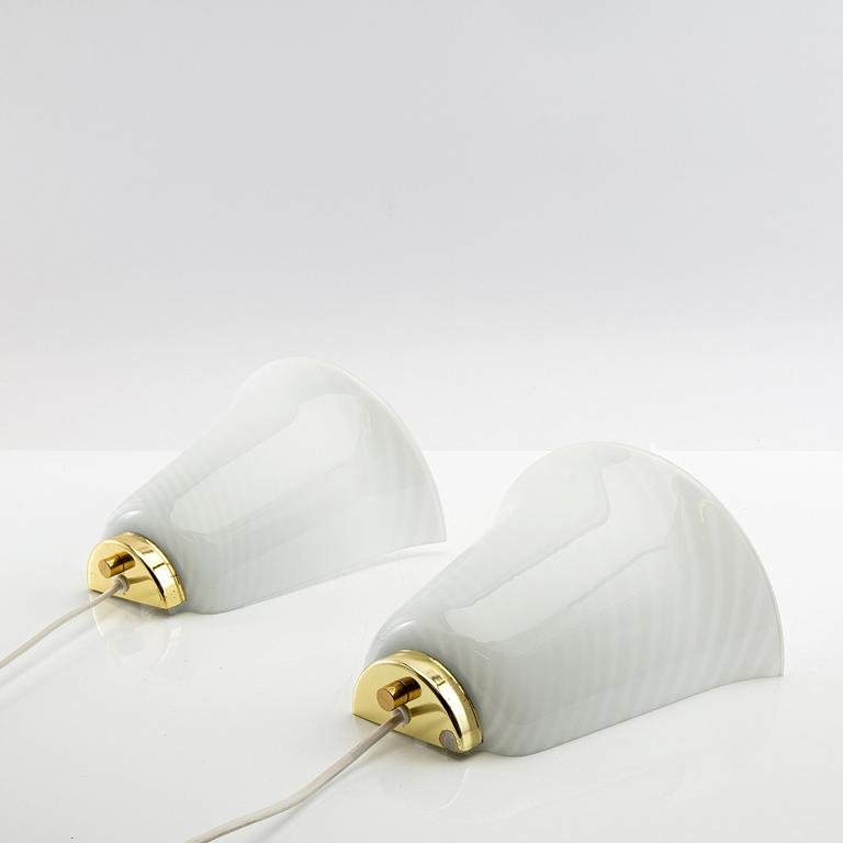 Wall lamps, a pair, probably Murano, second half of the 20th century.