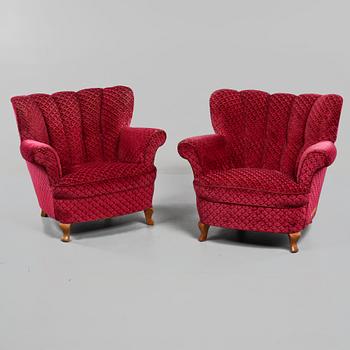 FÅTÖLJER, ett par, 1940/1950-tal.