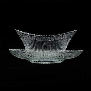 SKÅL MED FAT, glas, 1800-talets slut.