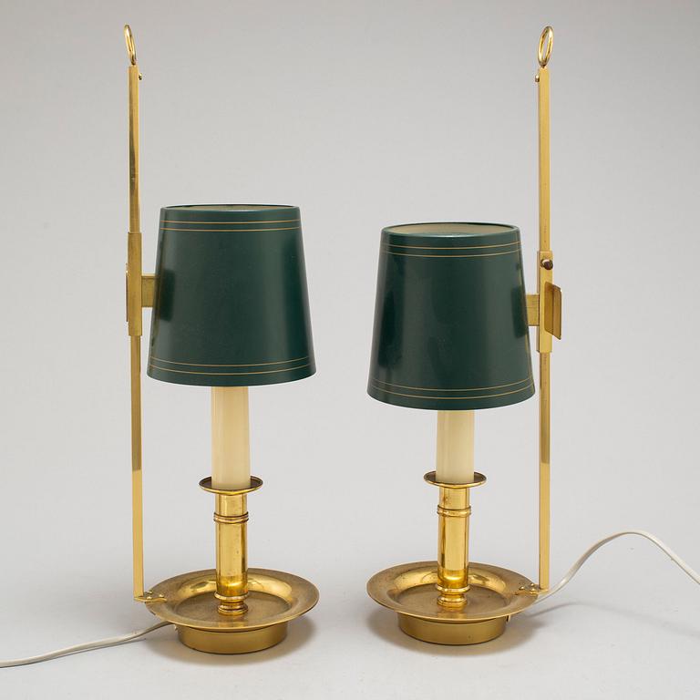 a pair of table/wall lamps from Th Valentiner, Denmark.