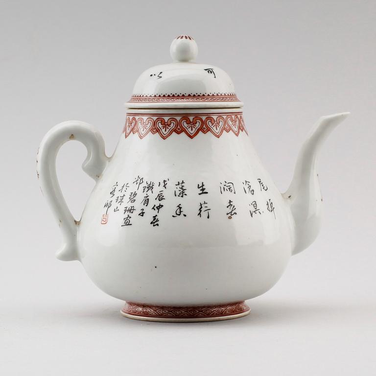 TEKANNA, porslin, Kina, 1900-tal.