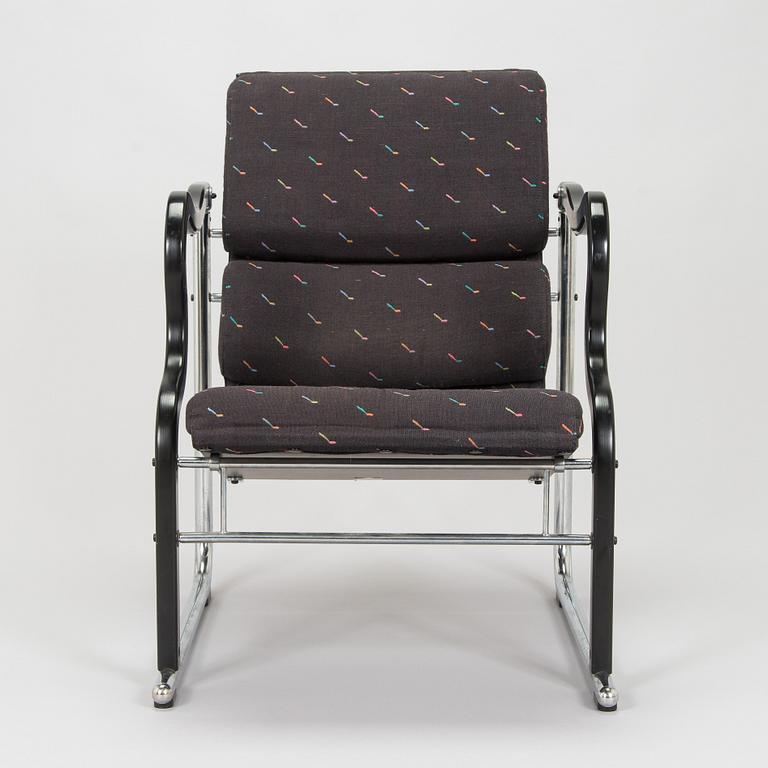 Yrjö Kukkapuro, A 1980s 'Experiment' open armchair for Avarte, Finland.