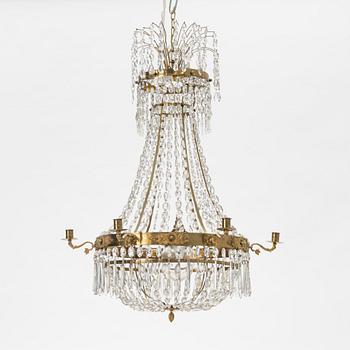 Chandelier, Empire style, mid-20th century.
