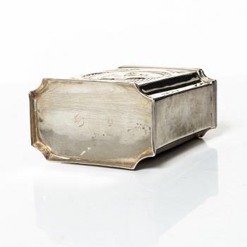 Samuel Hoff den äldre, teburk, silver, Lübeck, omkring 1740.