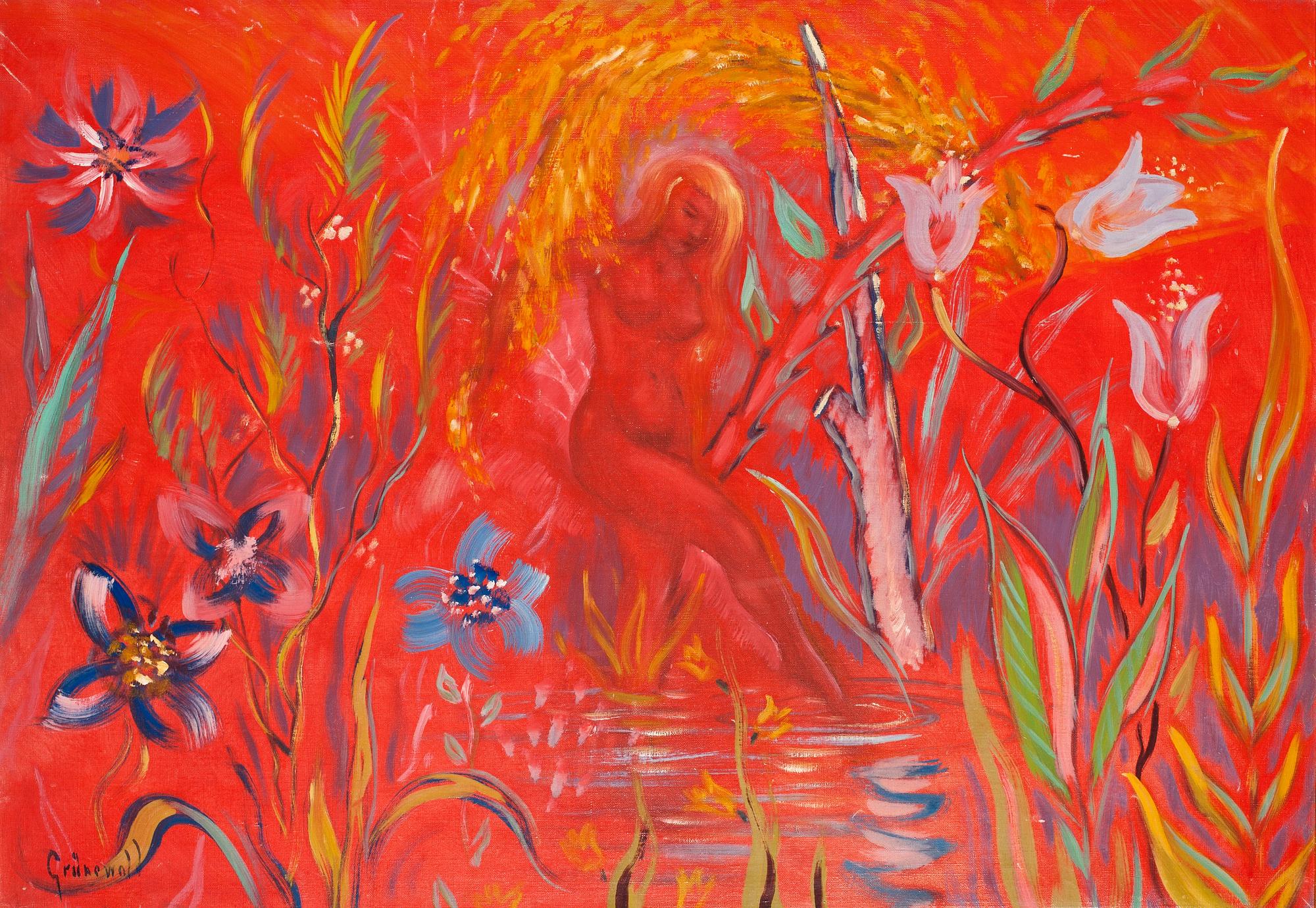 Isaac Grünewald, Susanna in bath.
