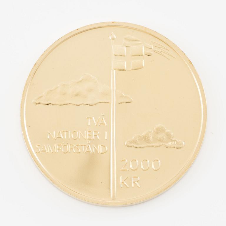 A Swedish commemorative goldcoin, 2005.
