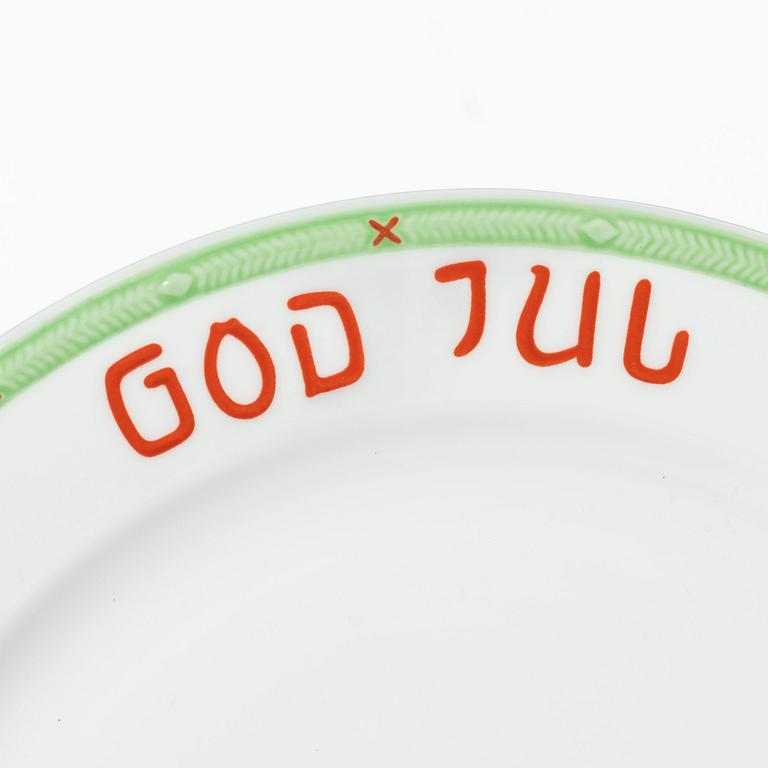 Rörstrand, tallrikar, 10 st, porslin, "God jul".