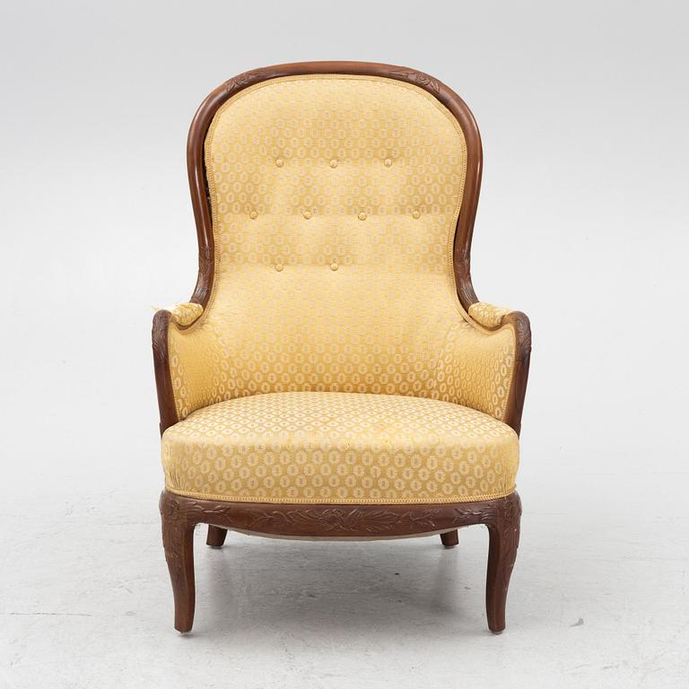 Carl Malmsten, a rare armchair, Cabinetmaker Albin Johansson, Stockholm, 1946.