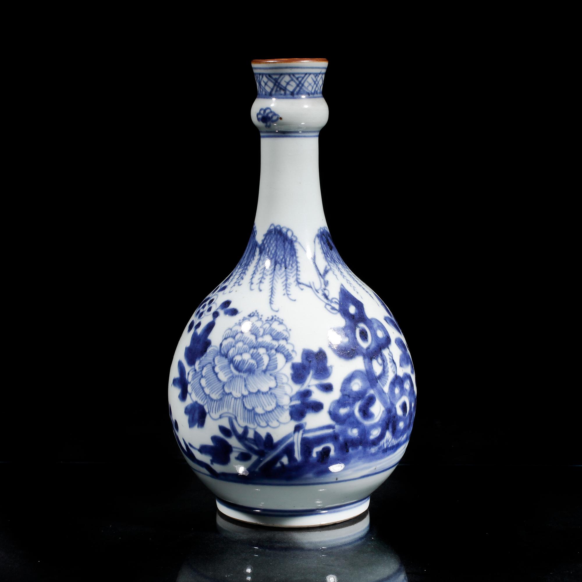 FLASKA. Porslin, Qing dynastin.