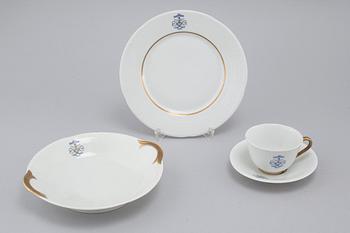 SERVIS, 119 delar, "Swedish Grace" med monogram, porslin, Rörstrand, 1900-tal.