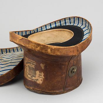 HATTASK SAMT HÖG HATT, 1800-talets senare del / sekelskiftet 1900.
