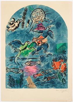 MARC CHAGALL, Litograph in colour, 1964, Charles Sorlier after Marc Chagall,  signed and numbered XVIII/LXXV.