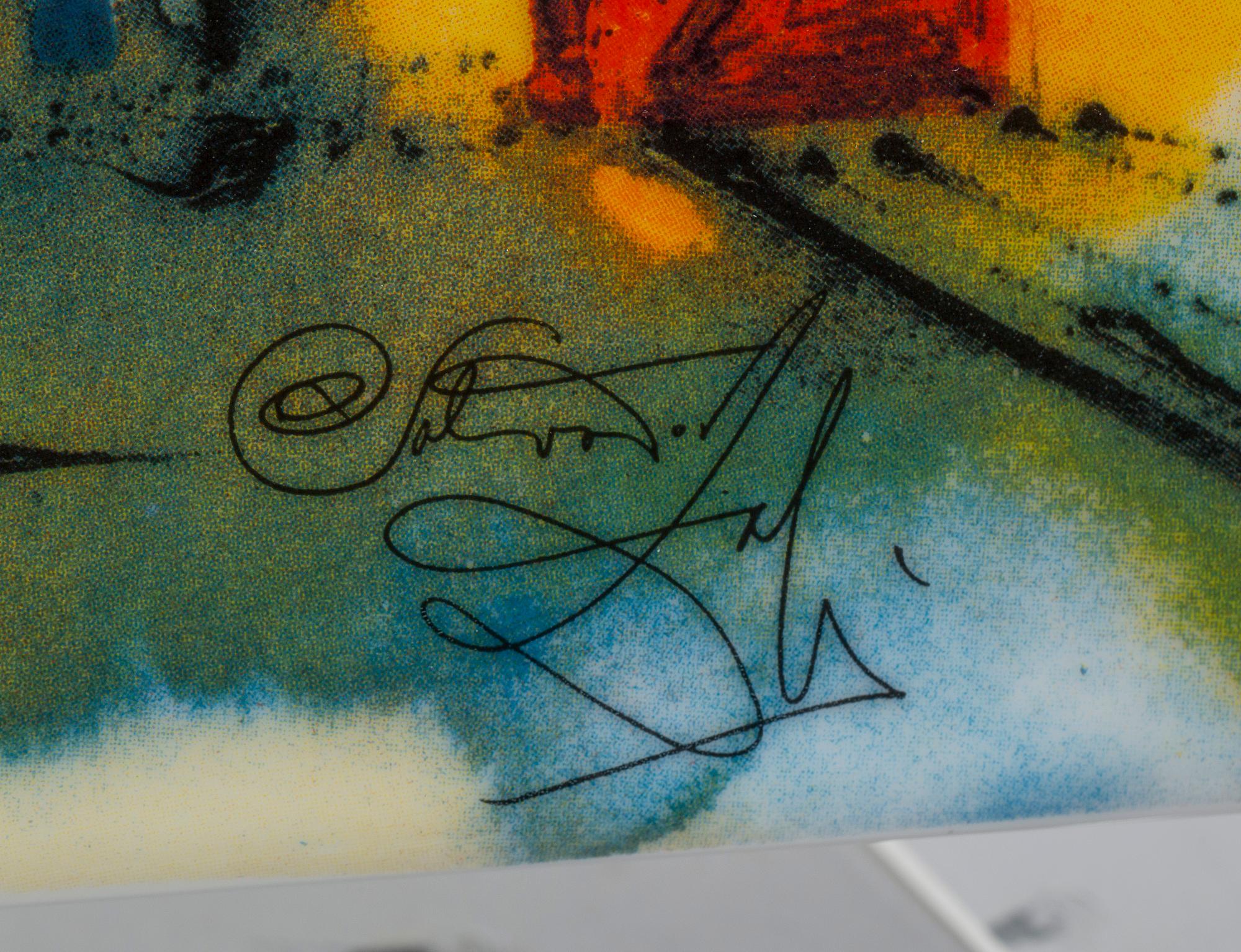 VÄGGPLAKETT, porslin. Salvador Dali, efter.Numer 513. Hous Huissier De Justice A Limoges.