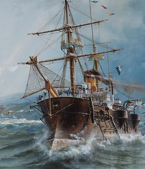 Herman af Sillén, Franska pansarfregatter utanför Cherbourg.