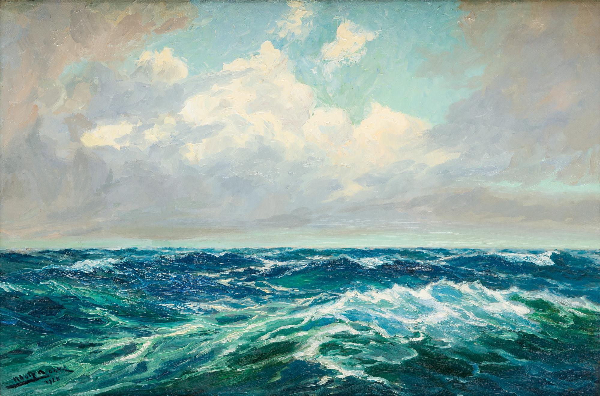 Adolf Bock, oil on canvas, signed and dated 1928.
