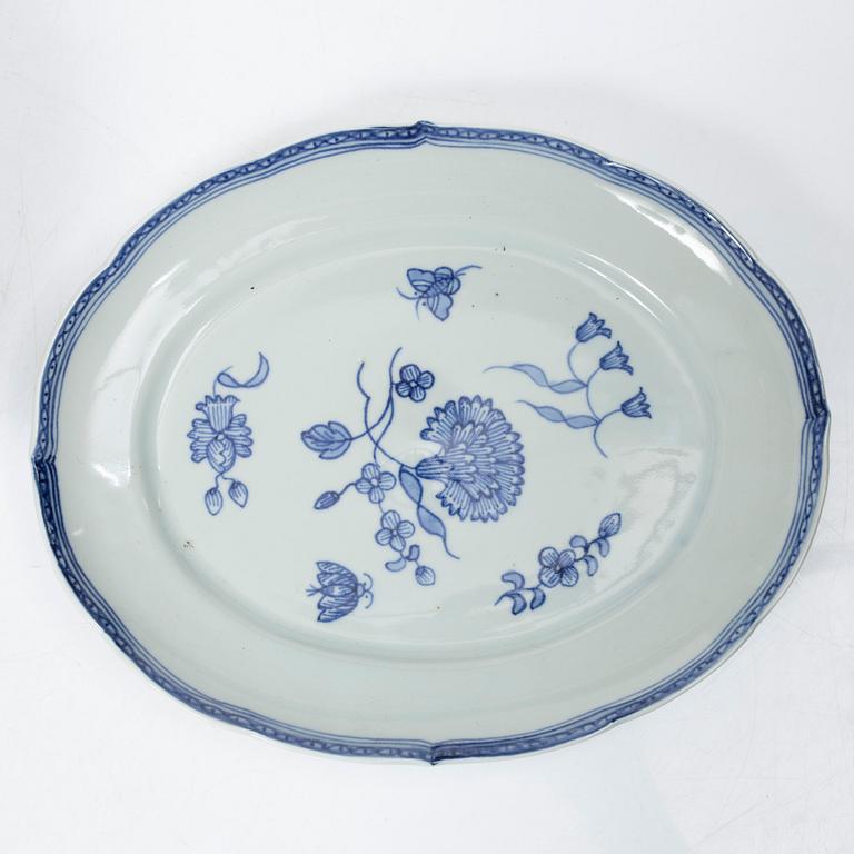 Tureen with lid and platter, porcelain, "Clove", IKEA's 18th-century series, 1990s.