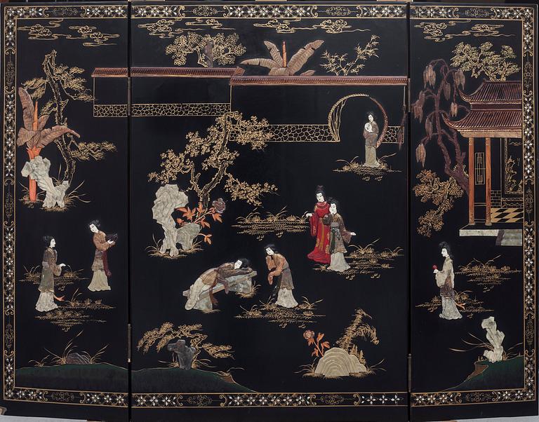 PANEL, 3 delar, Japan, omkring sekelskiftet 1900.