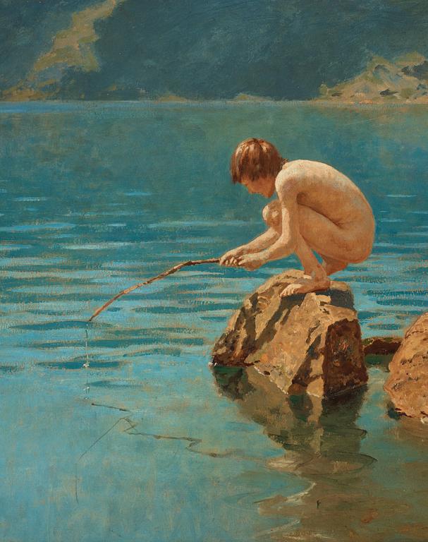 Otto Sinding, Boy fishing.