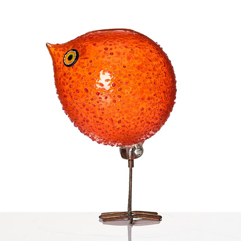 Alessandro Pianon, 'Pulcino', a glass sculpture of a bird, Vistosi, Murano, Italy 1960s.