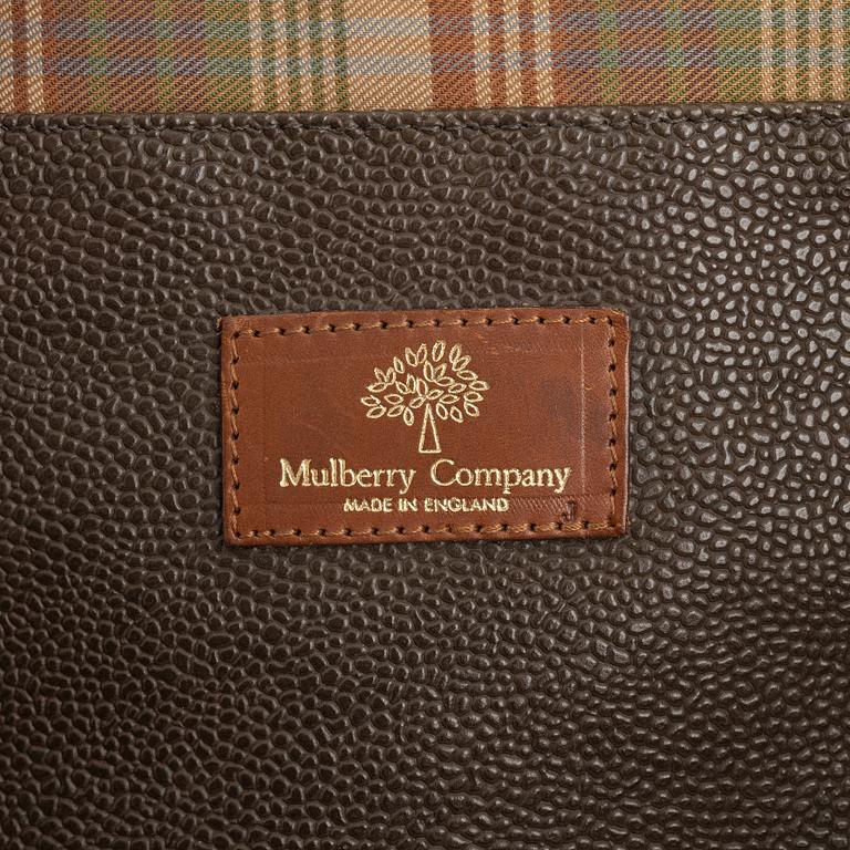 Mulberry, 'Clipper' scotch grain weekend bag.