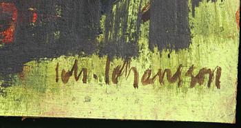 JOHAN JOHANSSON, olja på pannå, sign.