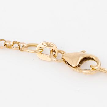 Hängsmycke 18K guld med en rund briljantslipad diamant.