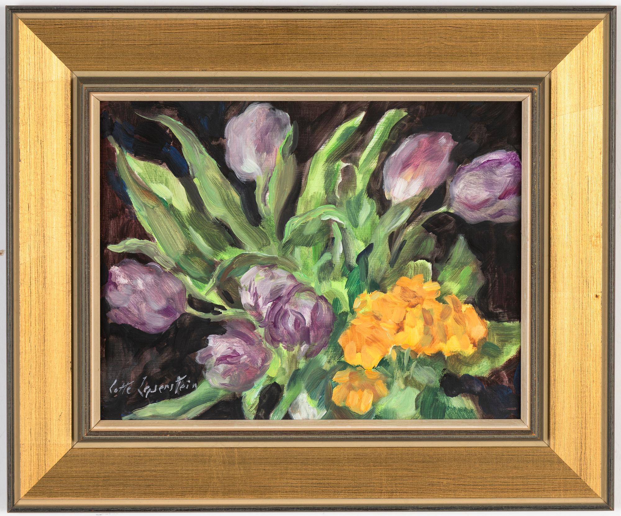 Lotte Laserstein, olja på pannå, signerad.