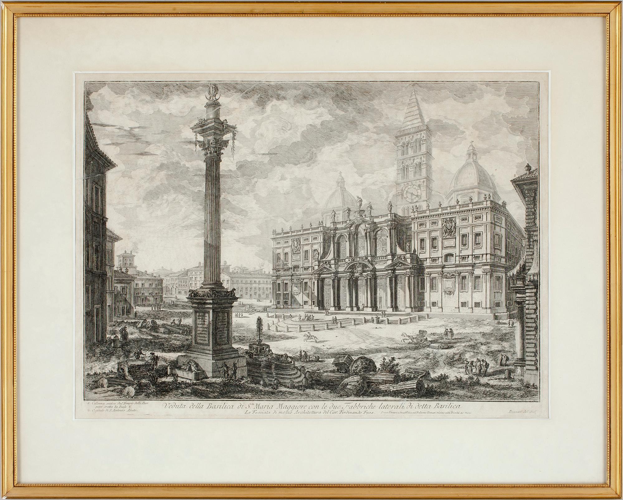 GIOVANNI BATTISTA PIRANESI, troligen, etsning, 1700-tal.