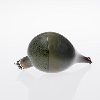 OIVA TOIKKA, FÅGEL, glas, signerad O. Toikka Nuutajärvi.