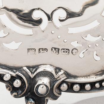 A Victorian sterling silver sweetmeat basket, maker's mark of Henry Wilkinson & Co, Sheffield 1855.