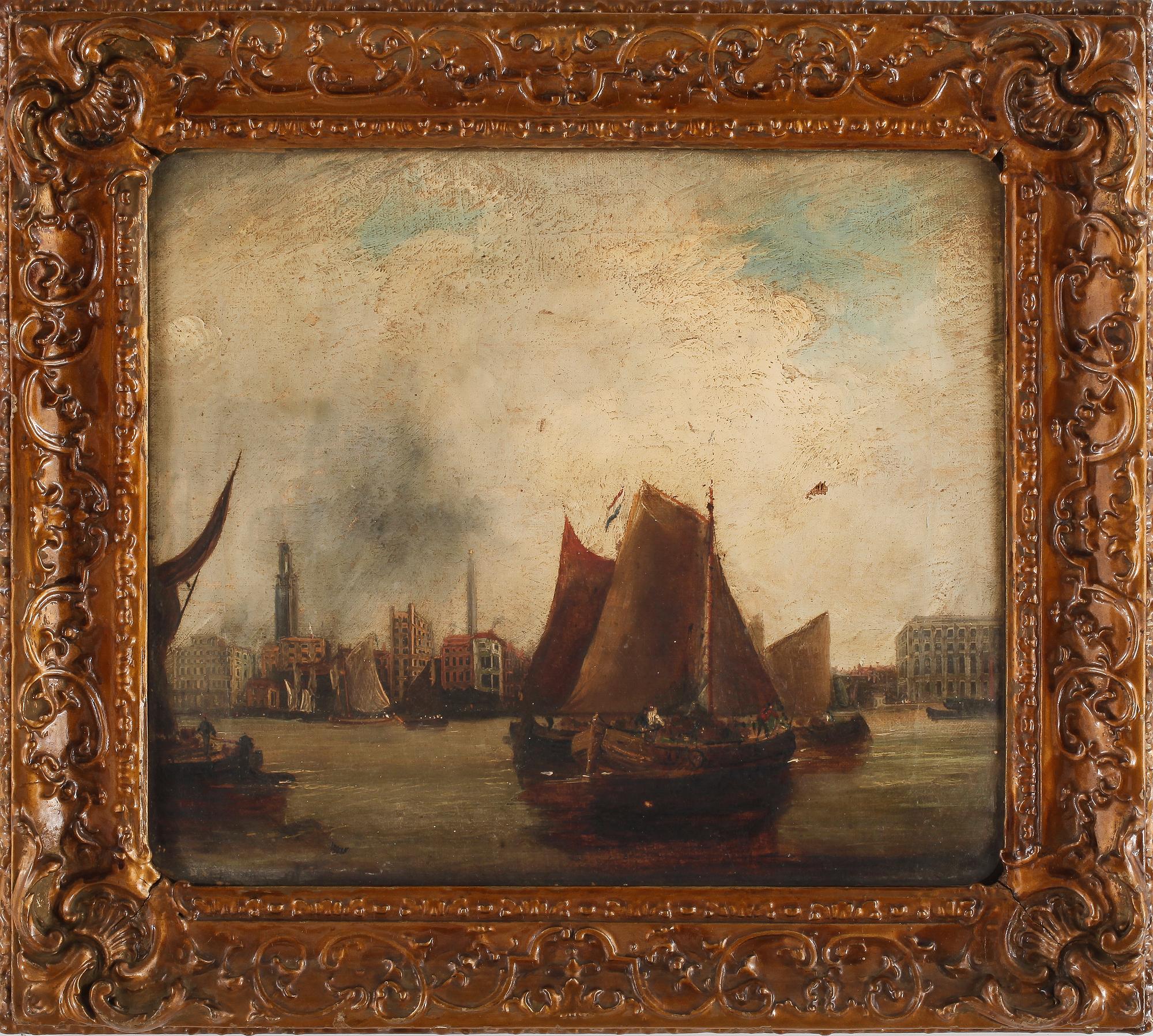 OKÄND KONSTNÄR, olja på duk, ej signerad, 1800-tal.