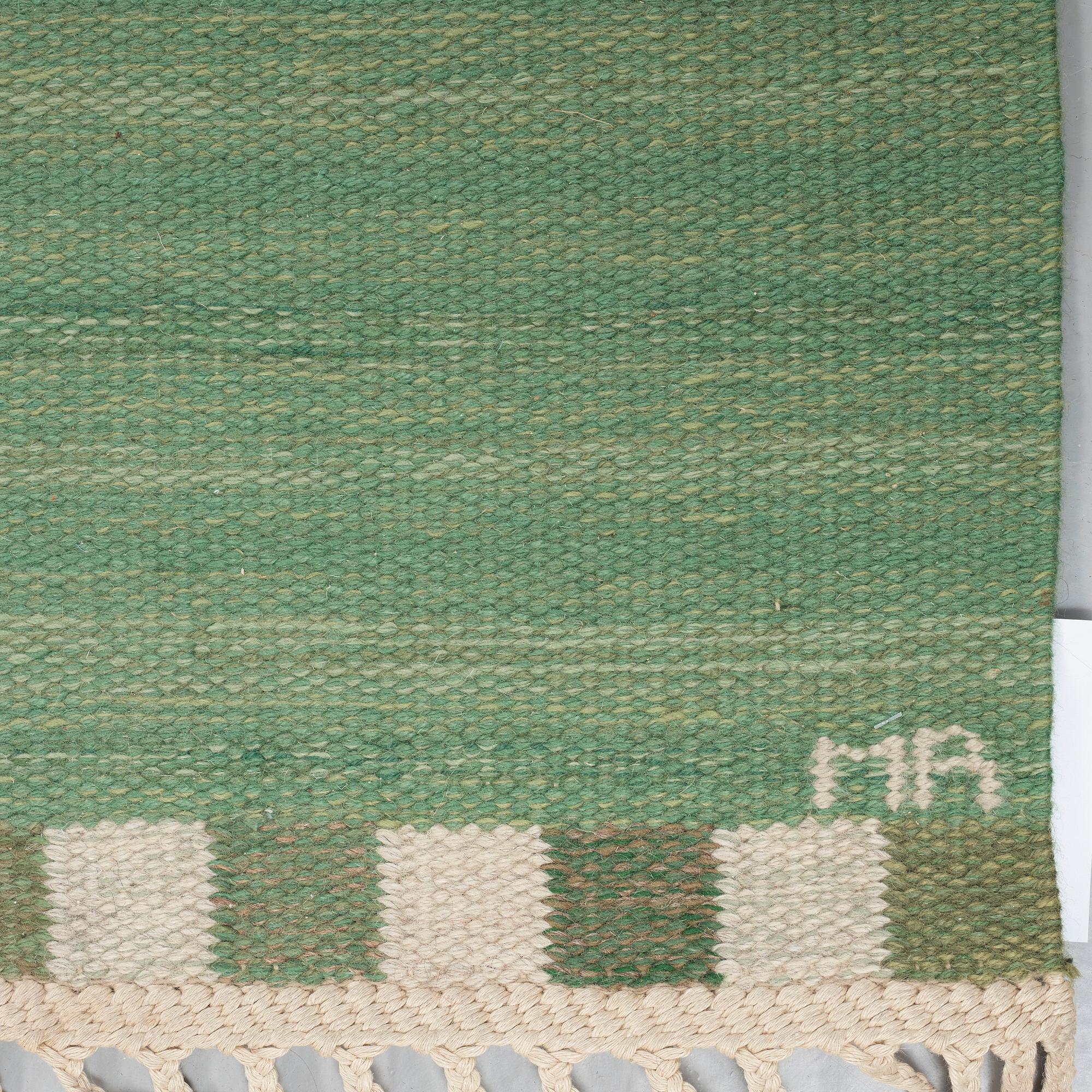 Marianne Richter, MATTA. "Muren, grön". Rölakan. 255,5 x 198 cm. Signerad AB MMF  MR.
