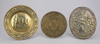 PARTI MÄSSING, 3 delar, bla Tyskland, 1600/1700-tal.