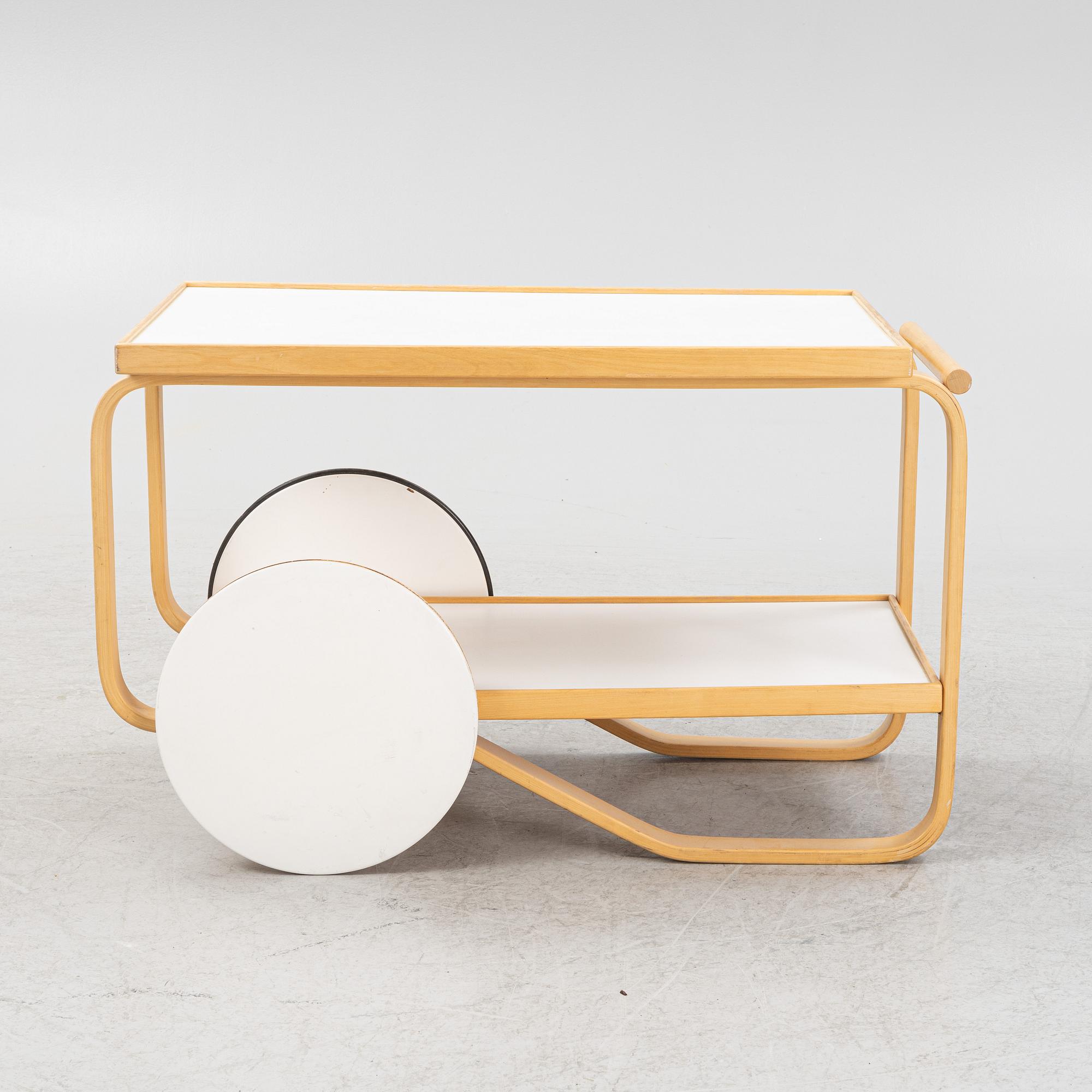 Alvar Aalto, a model 901 birch serving trolley from Artek.