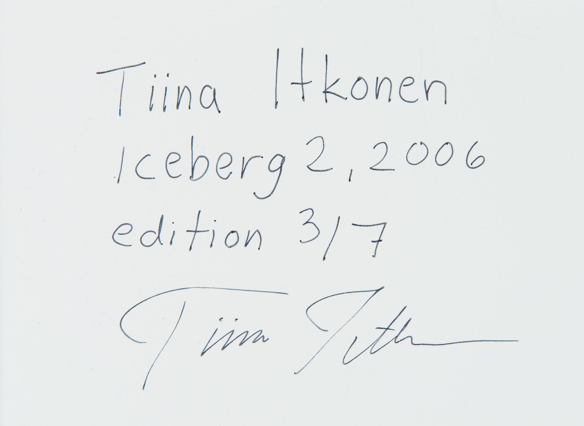 Tiina Itkonen, "Jäävuori II" (2006).