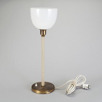 BORDSLAMPA, funkis, mässing, 1940-tal.