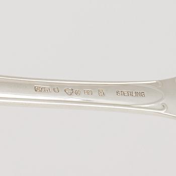 Fiskbestick, 60 delar, silver, modell "Prins Albert", GAB och CG Hallberg, bl a Stockholm 1958.